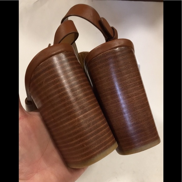 NWT Coach | Brown Brady Open Toe Sling Mule Heels - Picture 15 of 15